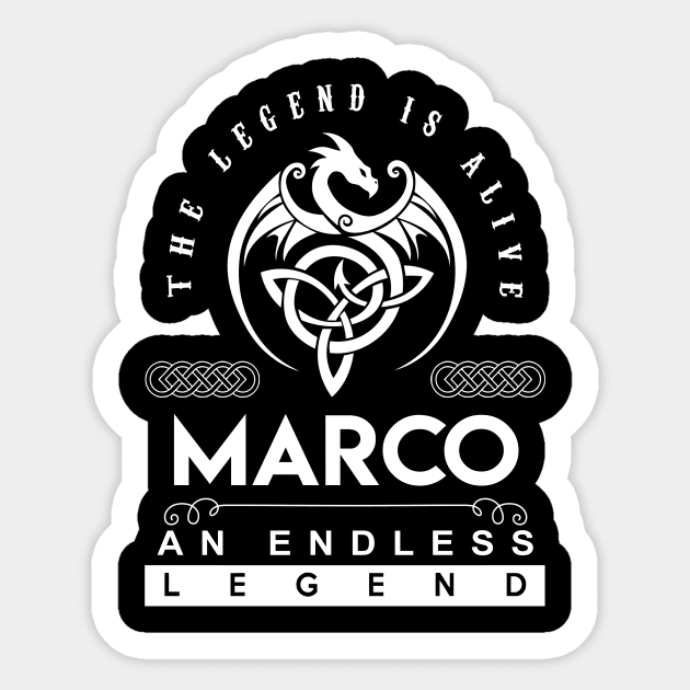 Marco Sticker by mcdanielly